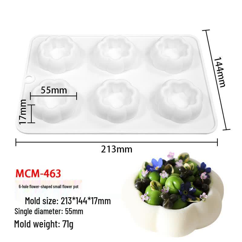 6-Cavity Silicone Mousse & Cake Mold