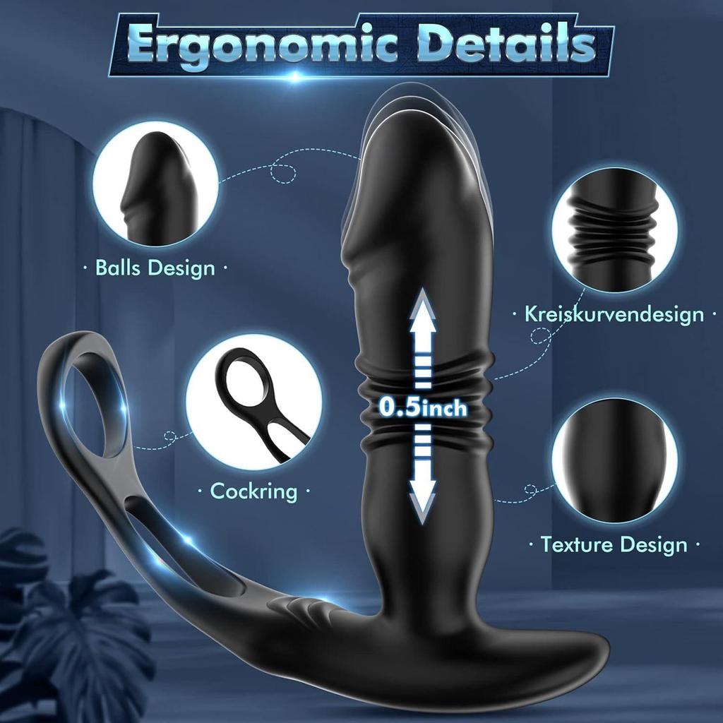 APP-Controlled Dual Ring Prostate Massager & Cock Ring