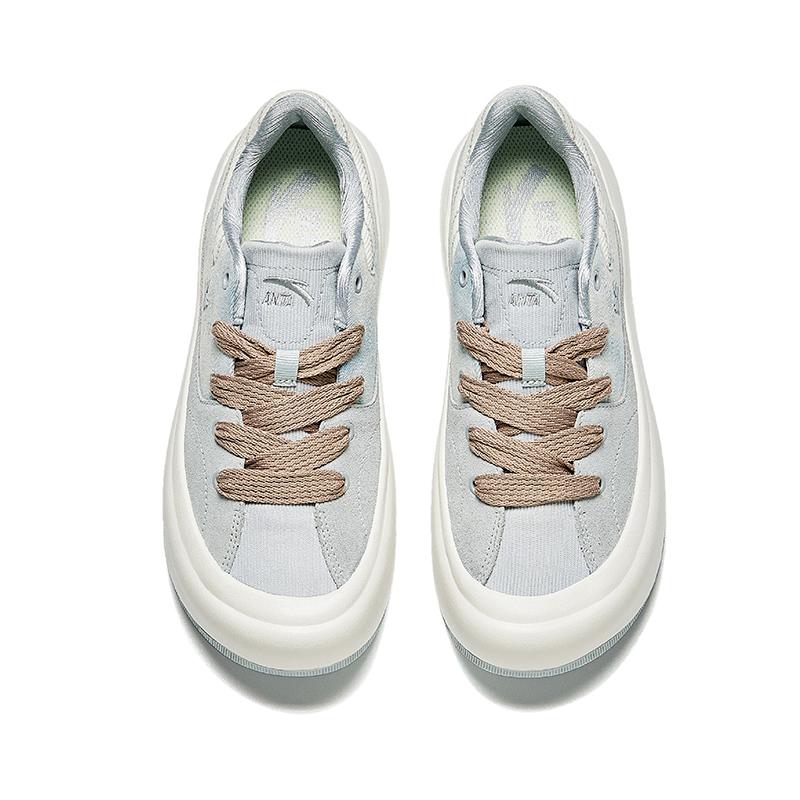 Anta Doughnut Trendy Casual Lightweight Low-Top Skate Shoes Women sneaker Cloud-Gray 922438050-4