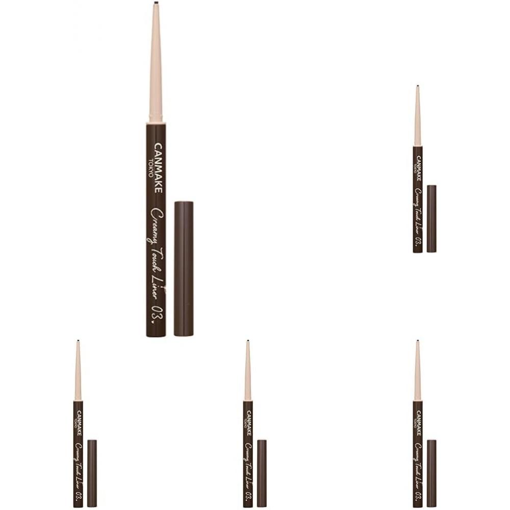 Canmake Creamy Touch Liner Gel 03 Dark Brown 0.10G  X 5  0.1 G  X 5  03 Dark Brown