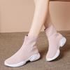 Frühling und Herbst Neue Mode Lässig Ultraleicht Damenstiefel Trend Bequem Fliegenweben Übergröße Socken Schuhe