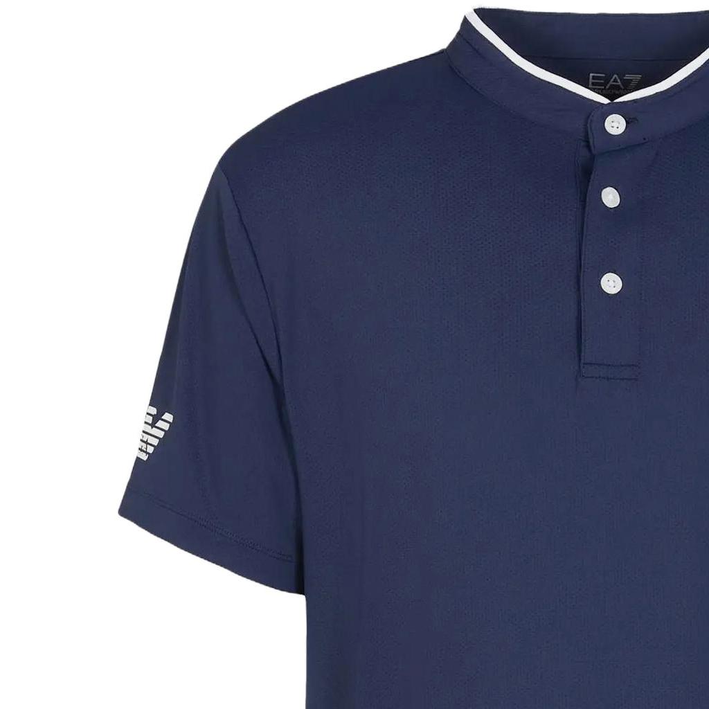 Emporio Armani EA7 FW23 Polo Shirt Men's Marine Blue 8NPT21-PJEMZ-1554