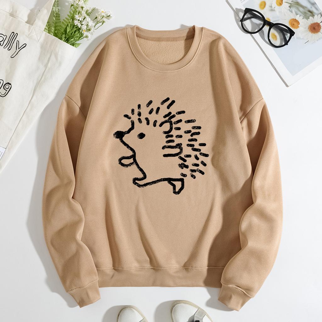 Women's Loose Crew Neck Long Sleeve Fashion Printing Casual Tops Women’s