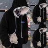Unisex Lustige Haifischzahn Kapuzenpullover Langarm Oversized Kordelzug Sweatshirt Lässig Bequem Pullover