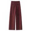 Ankola Women's 2024 Red Wool Pants: Autumn/Winter Collection, Thickened Narrow or Wide Leg Styles