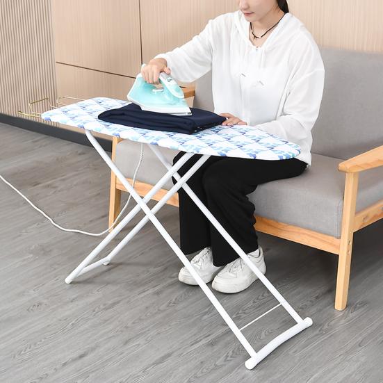 Ironing Board, Full-Size Foldable Ironing Board, Foldable Household Ironing Board, Extended Ironing Board Outside with Heat-Resistant Cover, 42 Inch