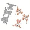 Easter Rabbits Metal Cutting Dies Templates Molds Embossing Stencils Die Cuts for Scrapbooking Cards Making Decorations