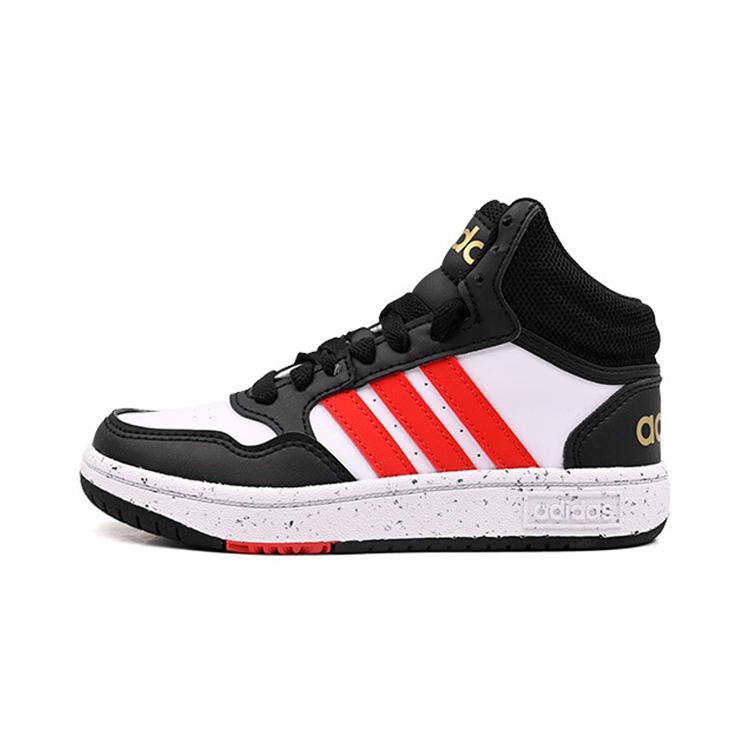 Adidas Hoops Mid Cloud White Vivid Red Core Black GS HR0227 36.5