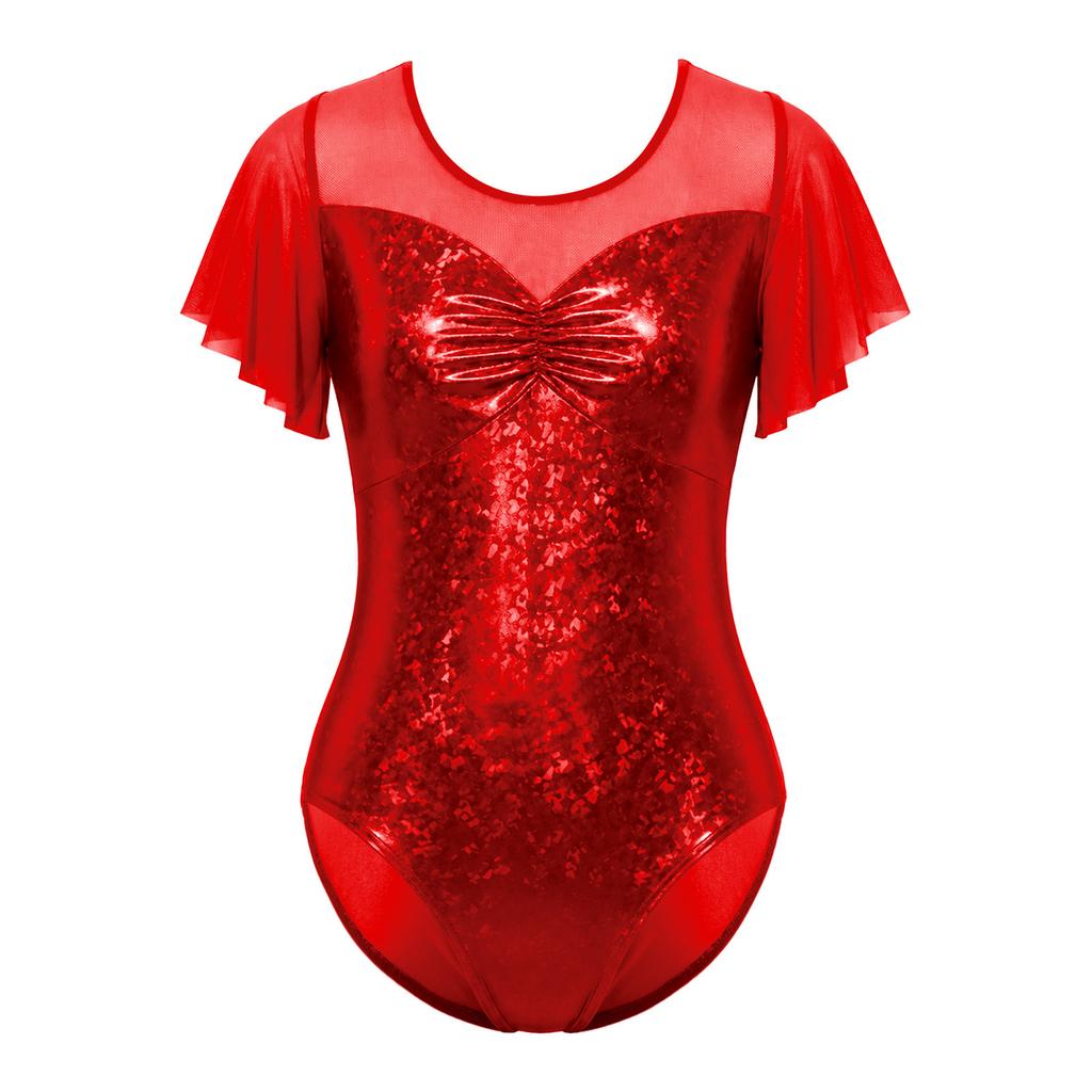 Womens Metallic Dance Bodysuit