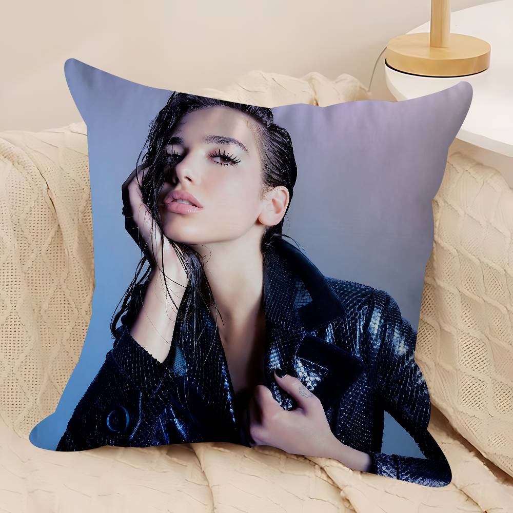 D-Dua Lipa Pillow Case Removable Washable Cushion Cover – All-Season Soft Linen