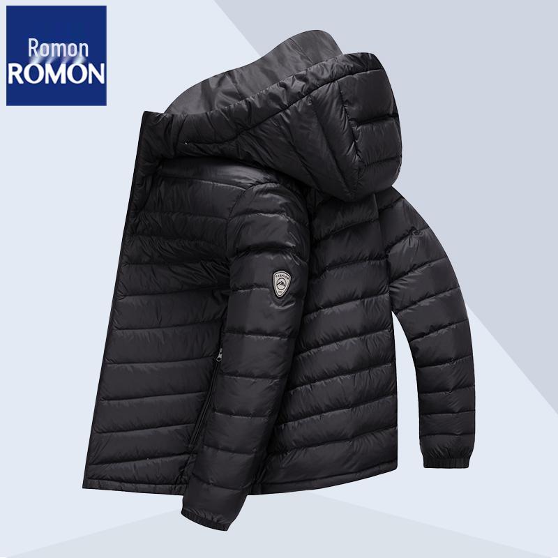 

Romon Мужская легкая водонепроницаемая пуховая куртка с капюшоном - Коллекция Осень/Зима 2025 4XL