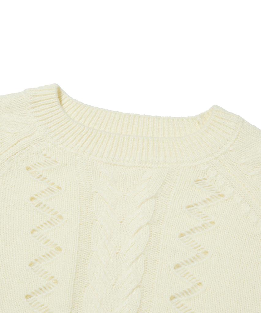 Seuweideu Damaged Cable Knit [Ivory]