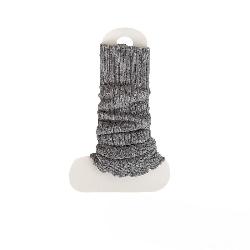 Damen Herbst und Winter Neuer Stil Alle Arten von Spitze Breiter Streifen Preppy Wind Wadenhohe Plüschstrümpfe