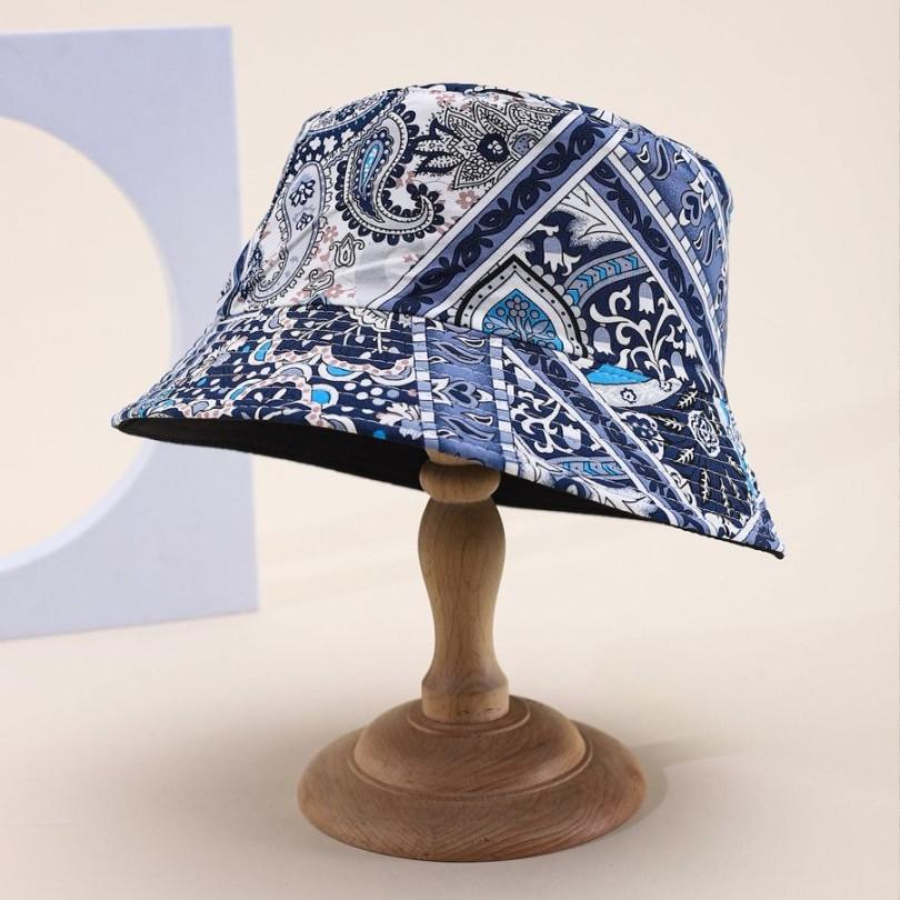 Spring Summer Retro Ethnic Bohemian Print Bucket Hat Travel Basin Hat Sun Visor Hat