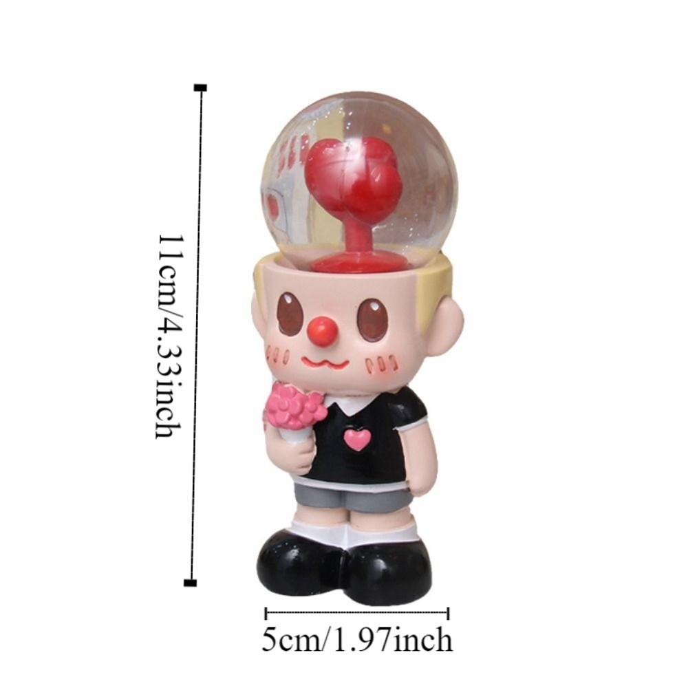 Resin Couple Model Figure Toys Emotional Stability Romantic Brain Couple Ornament  Birthday Gift