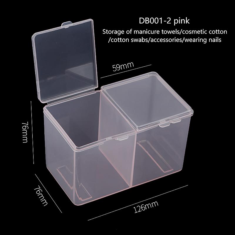 Transparent Plastic Cotton Swab Storage Box Desktop Dust-Proof Makeup Removal Cotton Lipstick Cosmetics Storage Organization