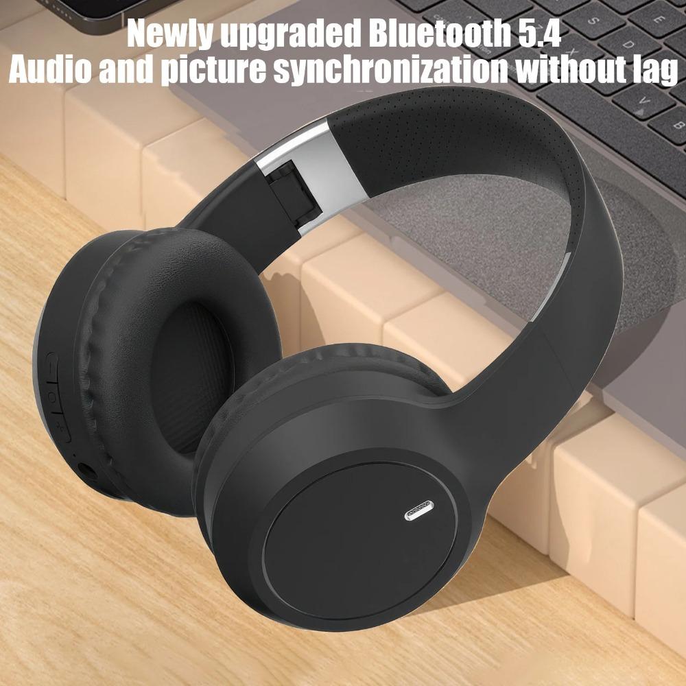 Bluetooth Headphones Wireless Earbuds Over-Ear New Bluetooth 5.4 Headband Smart Noise Reduction Long Battery Life Foldable Lightweight
