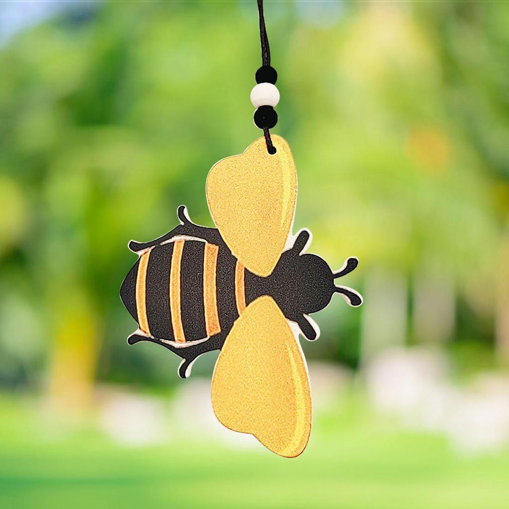 Bee Sign Decor Art Wood Bees Cutout Crafts Cute Bee Honey Bee Day Wall Tree Hanging Ornaments