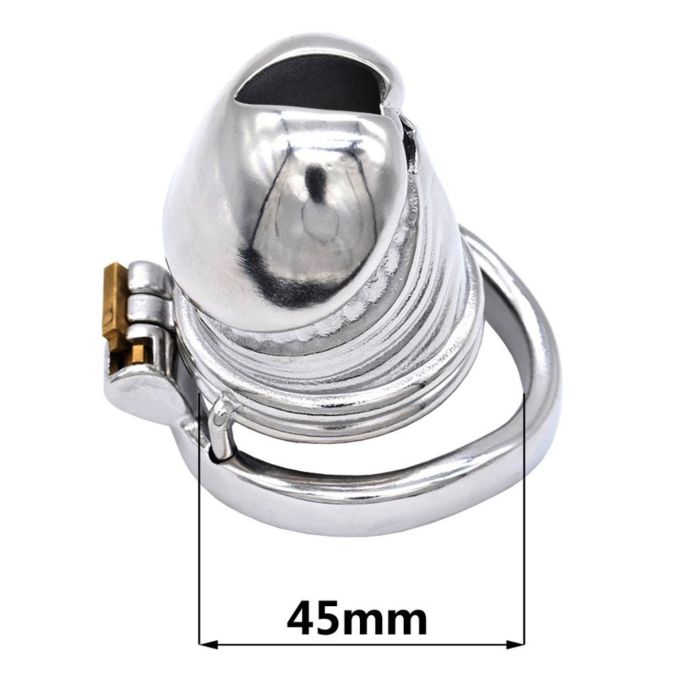 Stainless Steel Metal Chastity Lock CB Lock Cock Penis Cage Adult Sex Toys BDSM   Game Fetish Ball Stretcher Femdom Slave