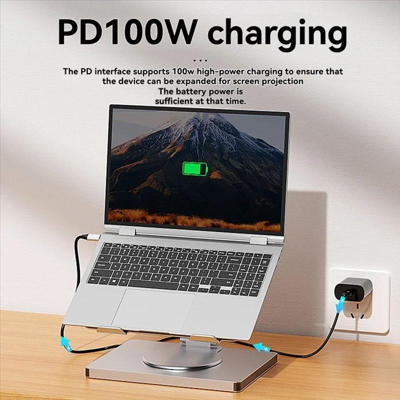 Multifunction 10 In 1 Docking Station With USB Hub Card Reader RJ45 For Tablet Holder Docking Station Laptop Foldable Universal Bracket Holder