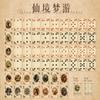 55 pcs Vintage Girl Character Card Paper, Poker-Themed Decorative Paper for Puzzle & Entertainment Crafts