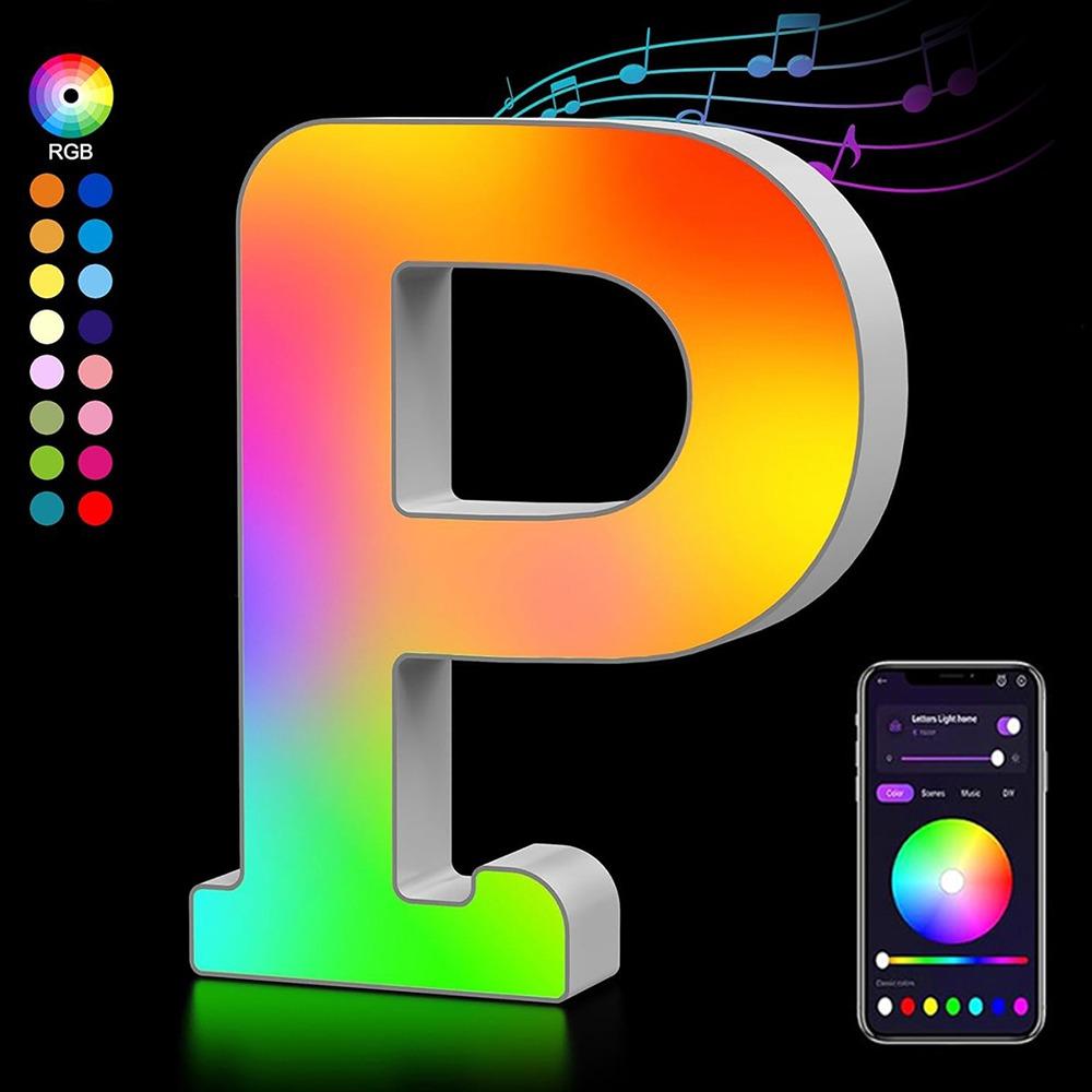 Name Letter Alphabet Light Smart Number Lamp MeRGBW App LED Letters Light Game