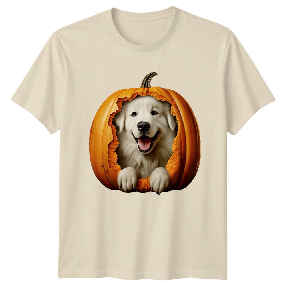 Dog Peeking Out Of Pumpkin TShirt Halloween Pumpkin Dogs Dogs Halloween Gift
