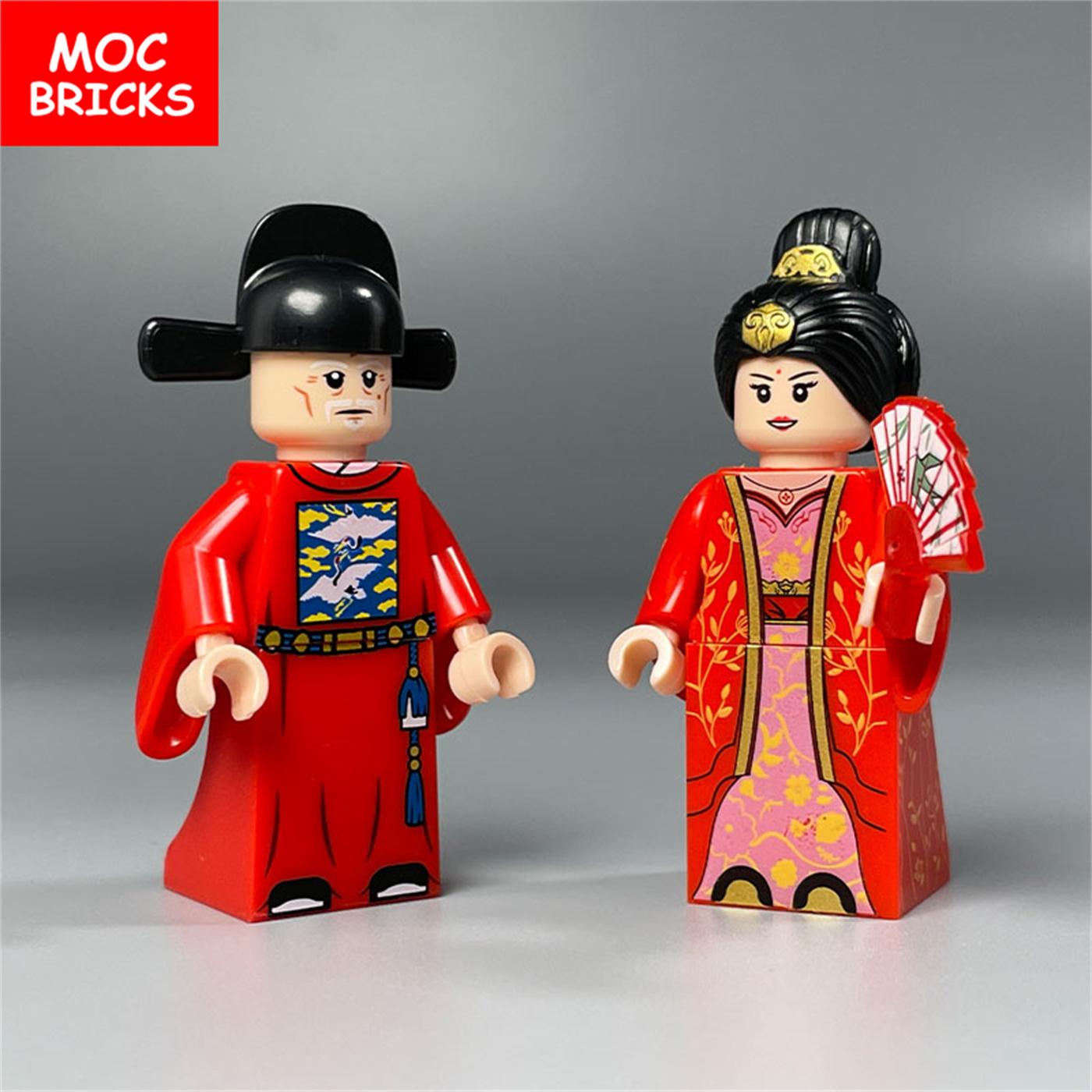 Non-Toxic Moc Bricks Zhang Chunhua Chinese Ming Dynasty Imperial Guards Three Kingdoms Figure Building Blocks Toys Dolls For Children