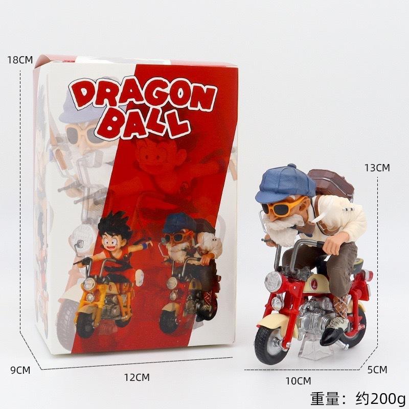 Dragon Ball Z Son Goku a Mistr Roshi Figurky na motocyklu Stolní Dekorace do auta Roztomilé Sběratelské Modelové Hračky Vhodné pro sbírku Fanoušků Anime Dárky