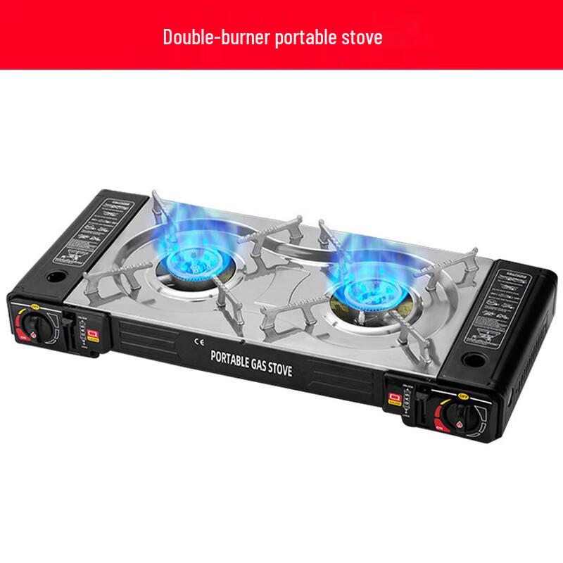 Outdoor Double Burner Gas Stove & Grill Set