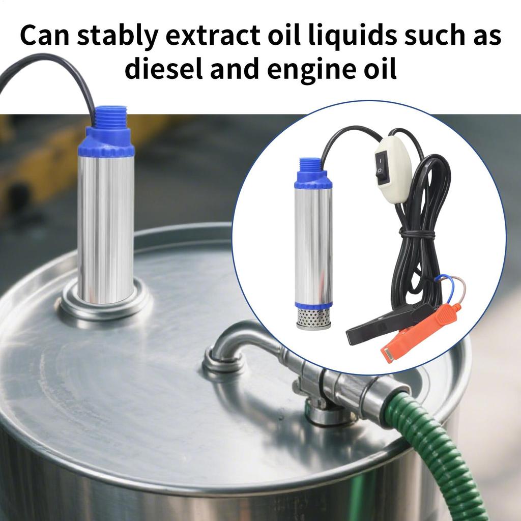 Tragbare Mini-Elektro-Tauchpumpe zum Pumpen von Dieselöl Wasser Aluminiumlegierungsgehäuse Kraftstoffumfüllpumpe für Auto Industrie