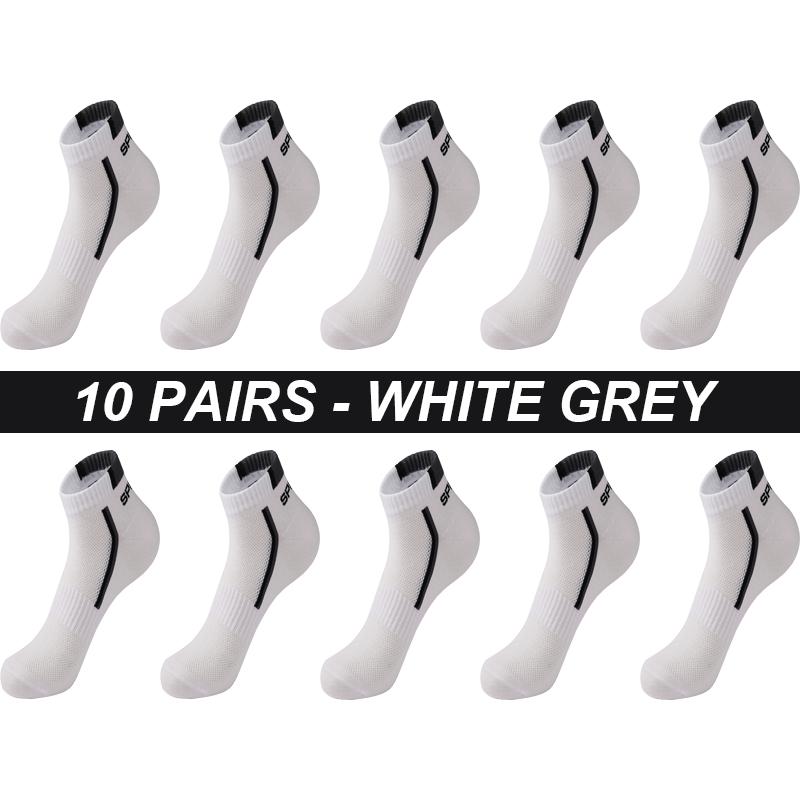 10 párov vysokokvalitné pánske ponožky priedušné bavlnené športové ponožky sieťované ležérne športové letné tenký strih krátke sokken veľká veľkosť 38-48