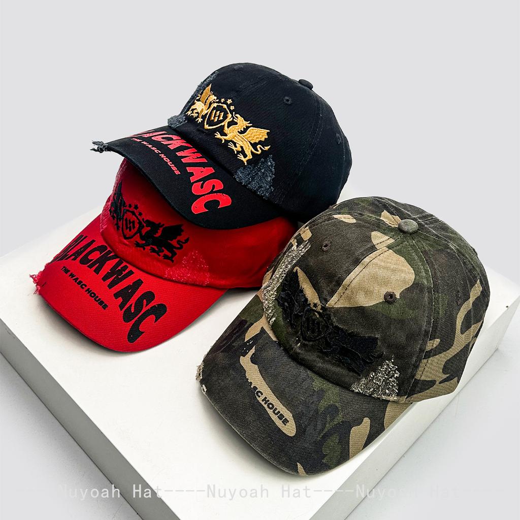 Amerikanische Bestickte Buchstaben Drachenmuster Baseballkappen Sonnenschutz Retro Persönlich Neu Herren Damen Vielseitig Schirmmützen Mode