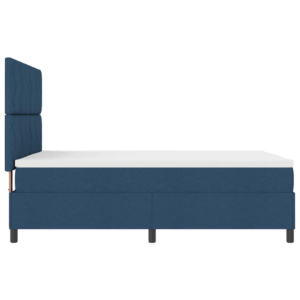 Boxspring Bed with Headboard Blue 160 x 200 cm Fabric