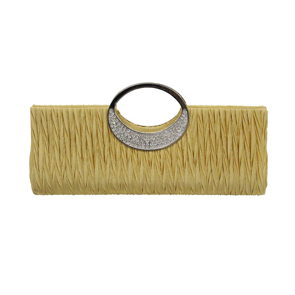 Classic Rhinestone Pleated Evening Bag for Women