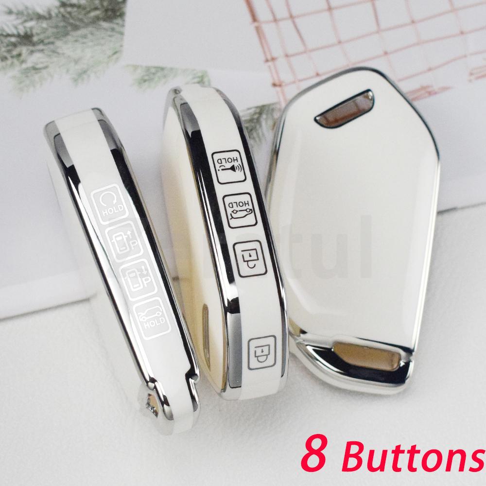 For Kia Picanto Sorento Mq4 Carnival Ka4 Morning K5 Carens Tpu Car Key Case Cover Auto Shell Fob Holder Bag Accessories