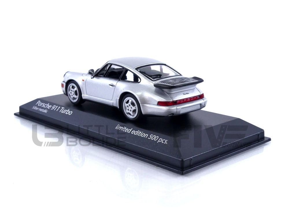 European Exclusive Scale Porsche 911 Turbo 1990 964 Model 1/43 (Silver)