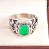 Emerald Oval Cut Gemstone With 925 Sterling Silver Ring For Men's #B30 JL375671279540