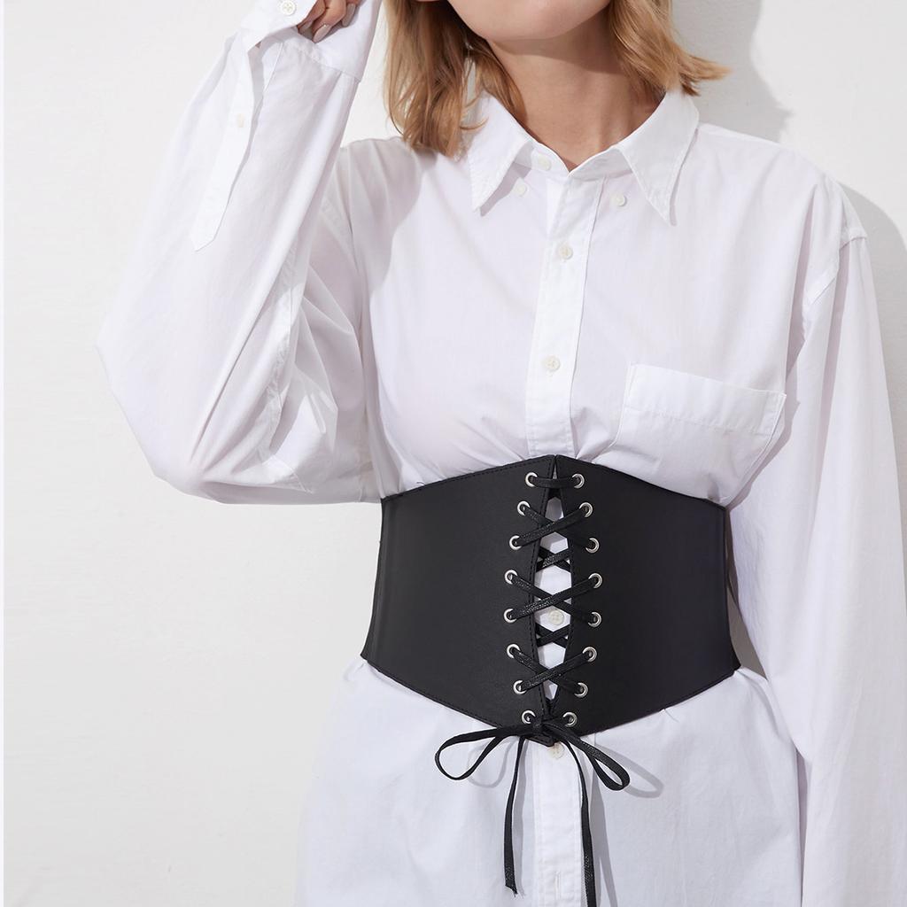 New Women's Wide Ties Elastic Waist Cover Flowers Fashion Large Size Belt