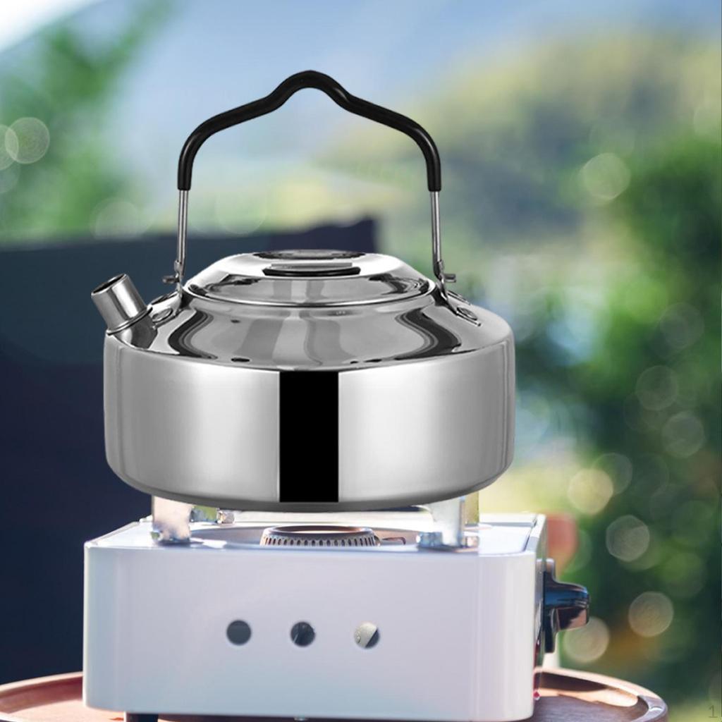 Camping Kettle Tea Coffee Pot Quick Heat Lightweight Teapot Water for Road Trip Picnic