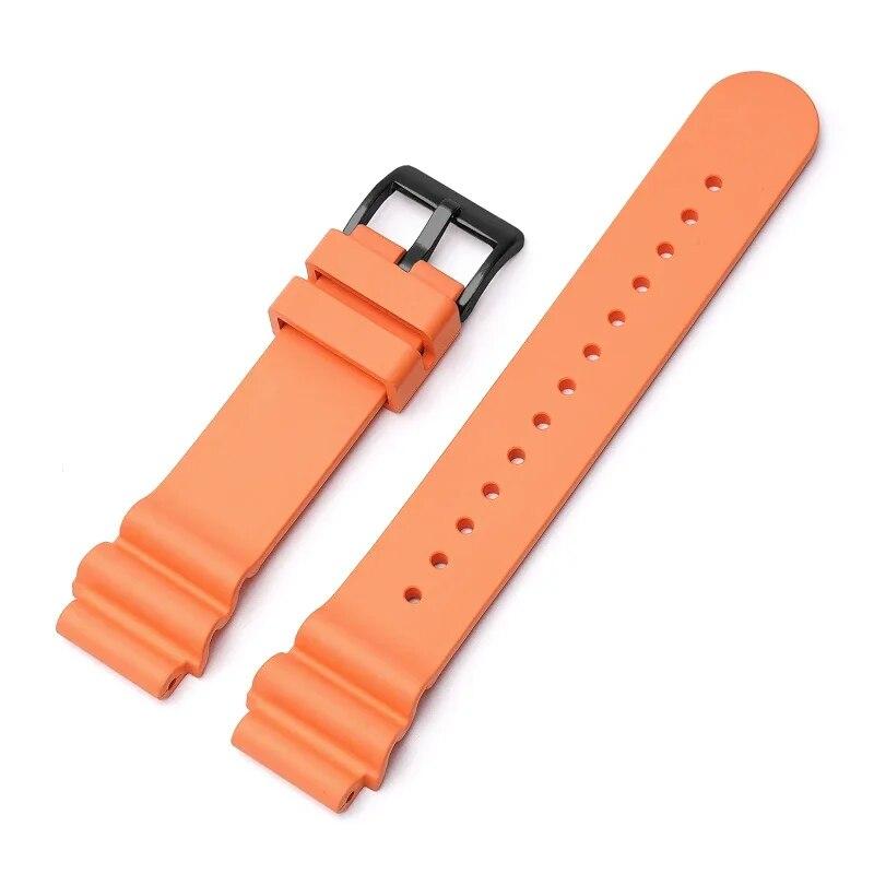 Fluoro Rubber Strap for Seiko 20mm 22mm FKM Watch Band Stainless Steel Buckle Waterproof Diving Men Women Replacement Watchband