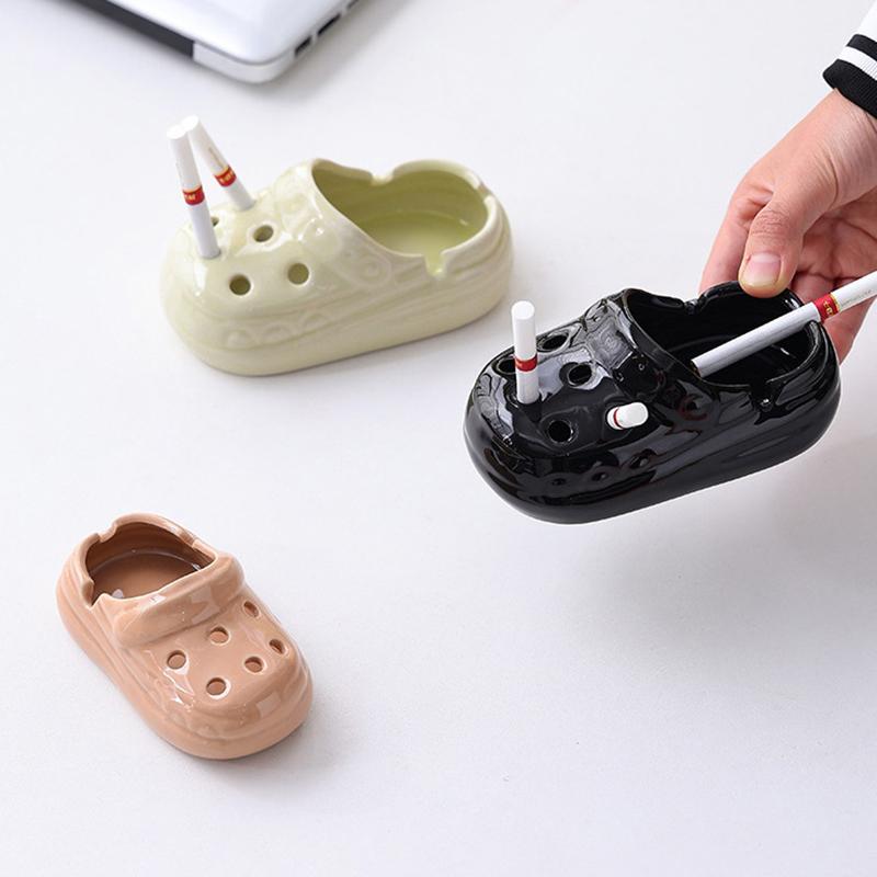 Cave Shoes Ceramic Ashtray Office High Beauty Cute Living Room Home Trendy Ashtray Desktop Anti Fly Ash Ashtray