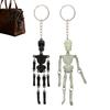 Halloween Party Mitgebsel Bewegliche Gelenke Skelett Schlüsselanhänger, Leuchtet im Dunkeln Schlüsselanhänger für Taschenanhänger Halloween, Handtasche Rucksack Geldbörse Männer Frauen