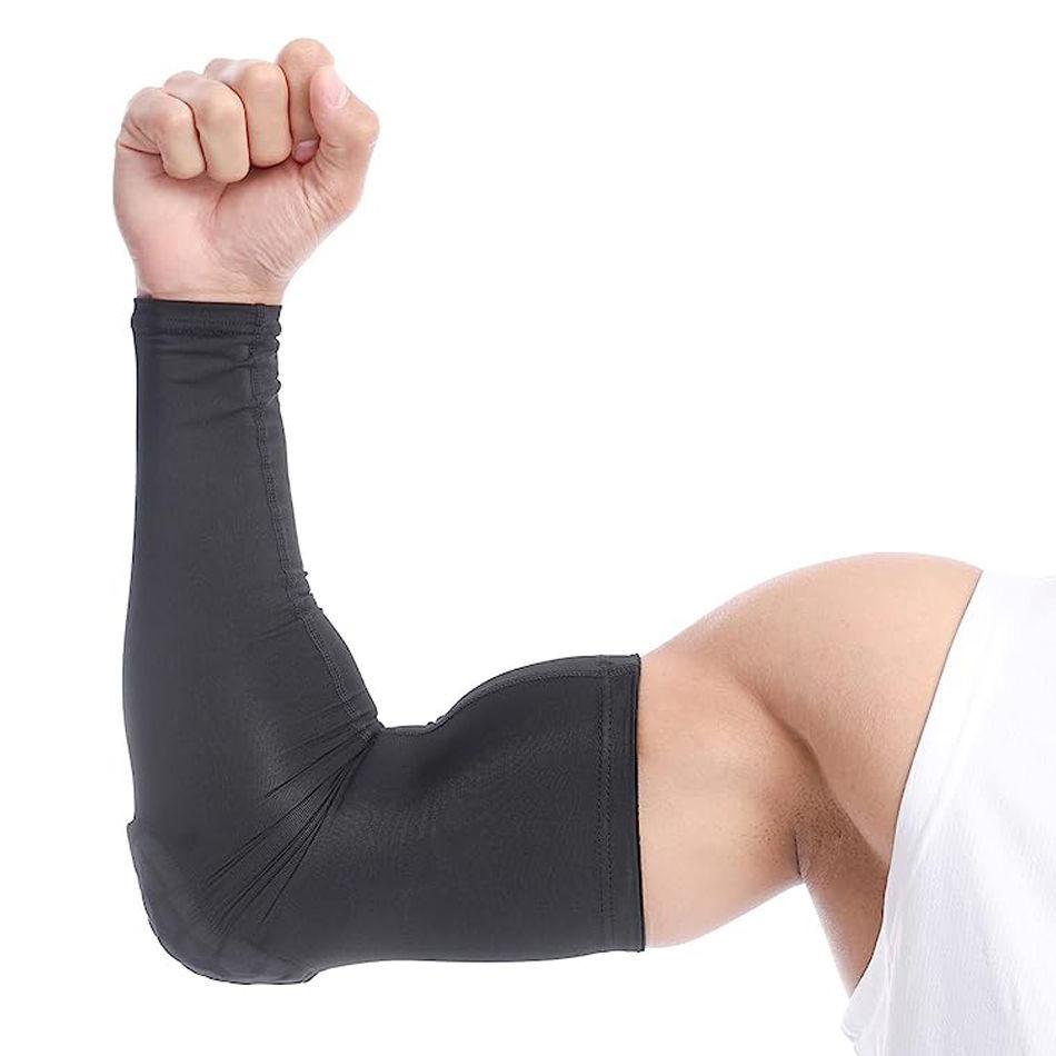 WOSWEIR Ultra Thin Honeycomb Elbow Pads Sports Protective Gear Anti-Collision Sponge Arm Guard for Basketball Adults & Children