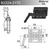 Black Lever Lock Position Hinges with Handle Adjustable Tightening PA for industrial switchgear Distribution Cabinet