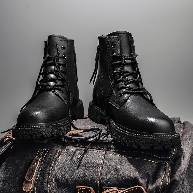 Men's New Leather Outdoor Sports Shoes Casual Shoes Business Leather Boots