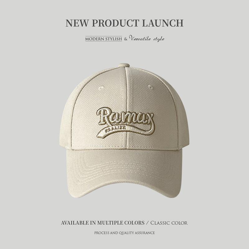 New Three-dimensional Embroidered Letter Hard Top Baseball Cap for Men and Women, Sun Protection, Summer Face Cap, Sun Hat