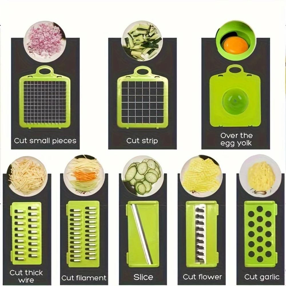 14-in-1 Multi-Function Vegetable Slicer Dicer Grater Kitchen Tool for Efficient Food Preparation