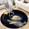 1pc Space Pup Office Round Area Rug, Indoor Mat Suitable ForOffice, Under Office Chairs Bedroom Living Room Home Decor T182