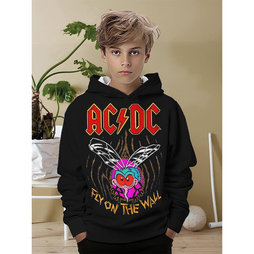 AC-DC Rockband 3D-Druck Alle Jahreszeiten Kinder Lässiges Sweatshirt Cooler Pullover Tops Unisex Kleidung Junge Mädchen Hoodies